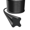 SPOOL OF 25 MTS CORD X-RING 3,53mm BLACK FDA EPDM70 (Keltan®) for drinking water