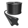 SPOOL OF 25 MTS CORD X-RING 3,53mm BLACK FDA EPDM70 (Keltan®) for drinking water