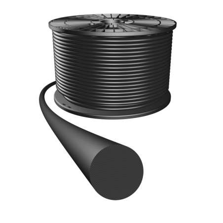 SPOOL OF 50 MTS CORD-RING 1,60mm BLACK FDA EPDM70 (Keltan®) for drinking water