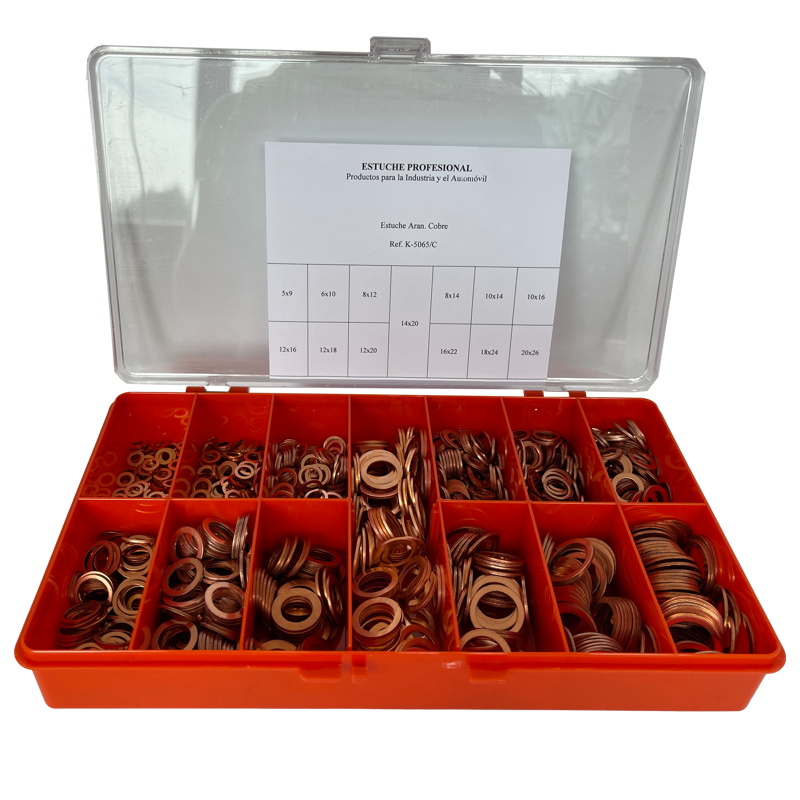 COPPER WASHERS BOX (13 SIZES/1100 PIECES)