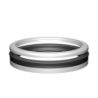 Piston SEAL 35X22X10 (6,35) NBR+NBR/FABRIC+POM with BUR L+retaining ring