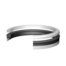 Piston SEAL 50X30X14,50 (6,35) NBR+NBR/FABRIC+POM with BUR L+retaining ring